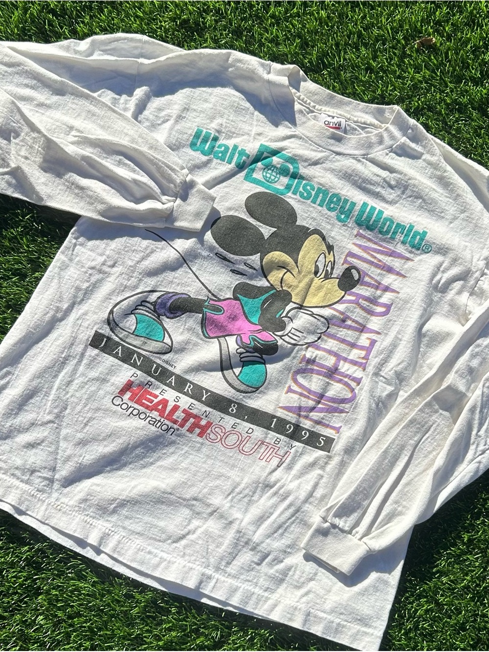 Walt Disney World White Mickey Mouse Long Sleeve Tee
